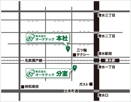オーケテックの近隣マップ